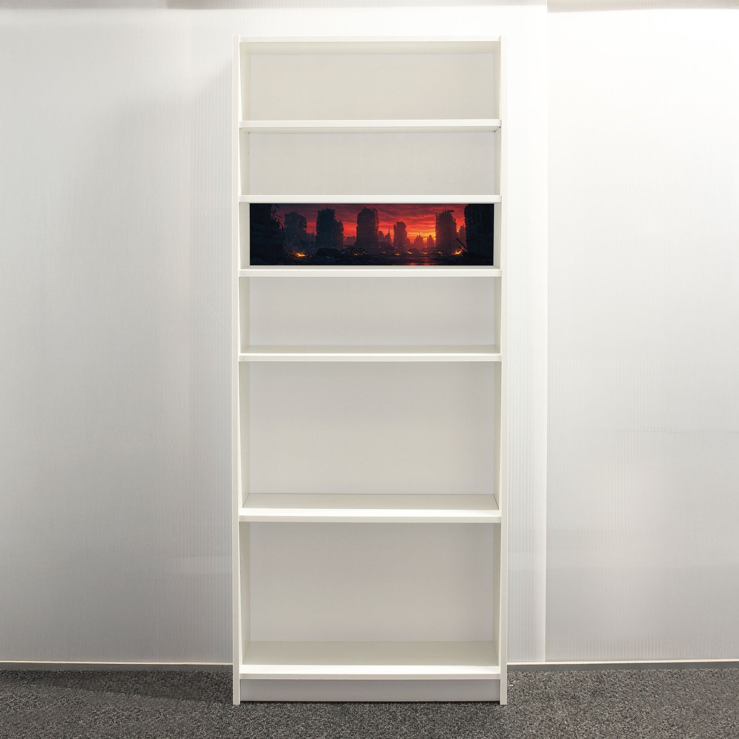 Crimson Ruins Billyback - 1/4 Height - for Ikea® Billy Bookcases