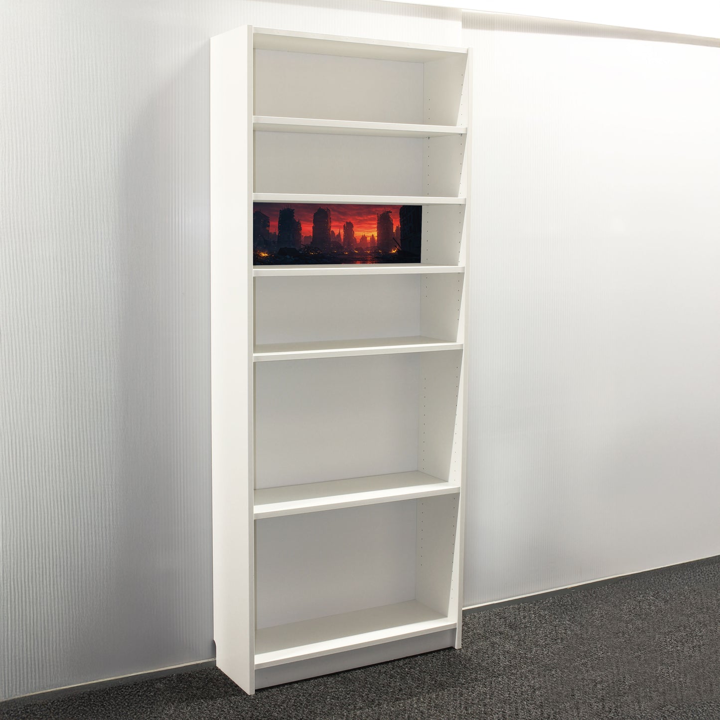 Crimson Ruins Billyback - 1/4 Height - for Ikea® Billy Bookcases
