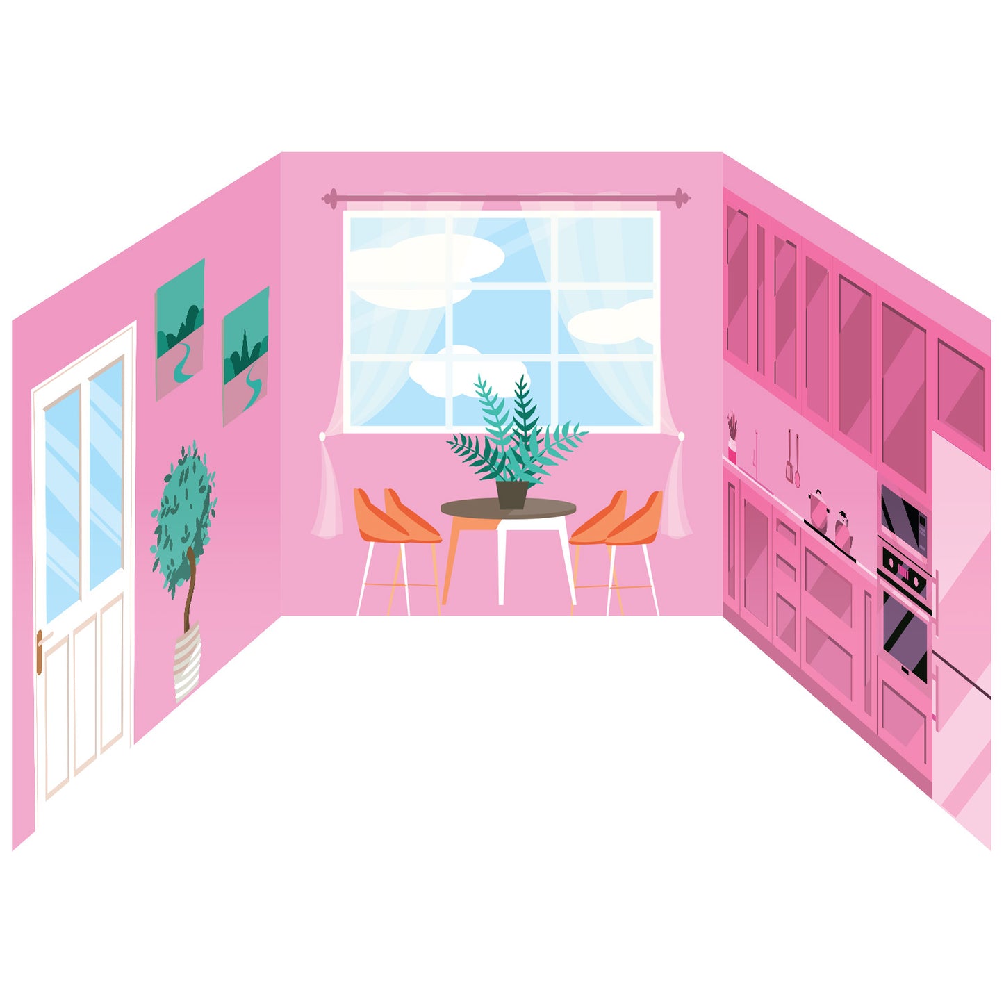 Buttercup Living Room & Bubble Gum Kitchen Bundle - for Ikea® Kallax