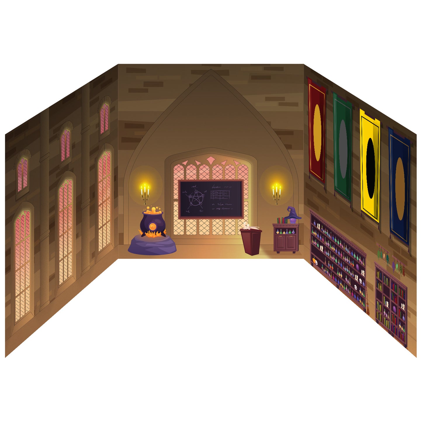 Funserts Kallax Inserts - Potions & Spells Classroom & Enchanted Hall Bundle - for Ikea® Kallax