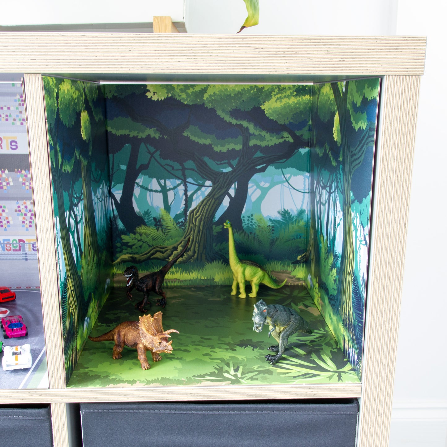 Funserts Kallax Inserts - Prehistoric Playground & Primeval Forest Sides - for Ikea® Kallax