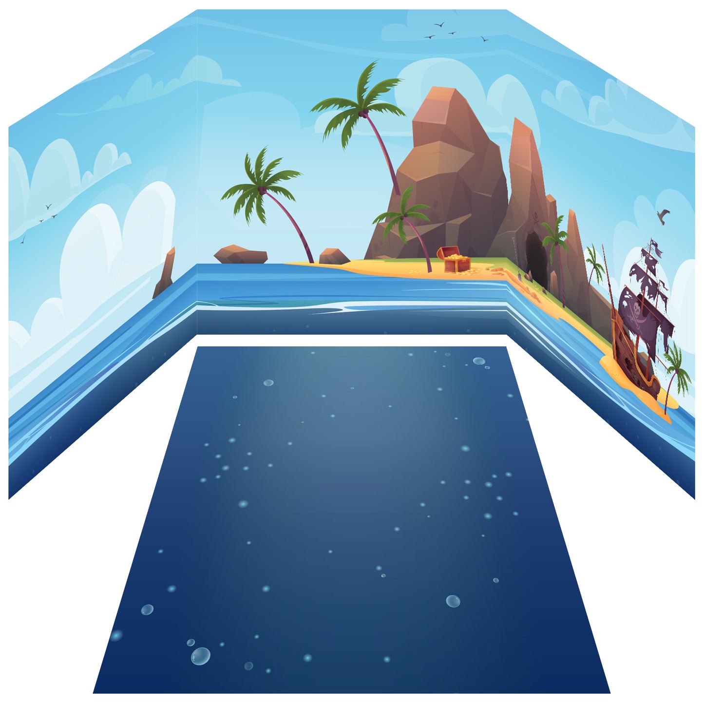 Funserts Kallax Inserts - Treasure Island and Underwater Adventure Bundle for Ikea® Kallax