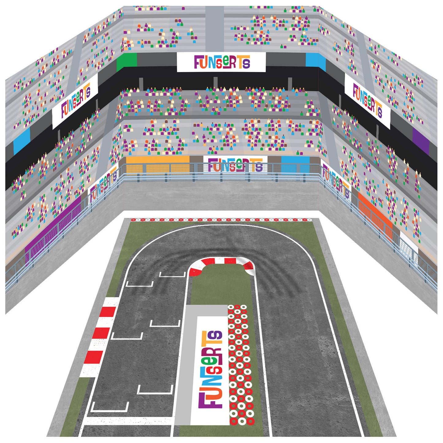 Funserts Kallax Inserts - Turbo Speed Circuit & Tune Up Showroom Bundle - for Ikea® Kallax