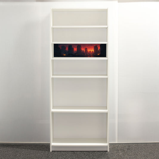 Crimson Ruins Billyback - 1/4 Height - for Ikea® Billy Bookcases