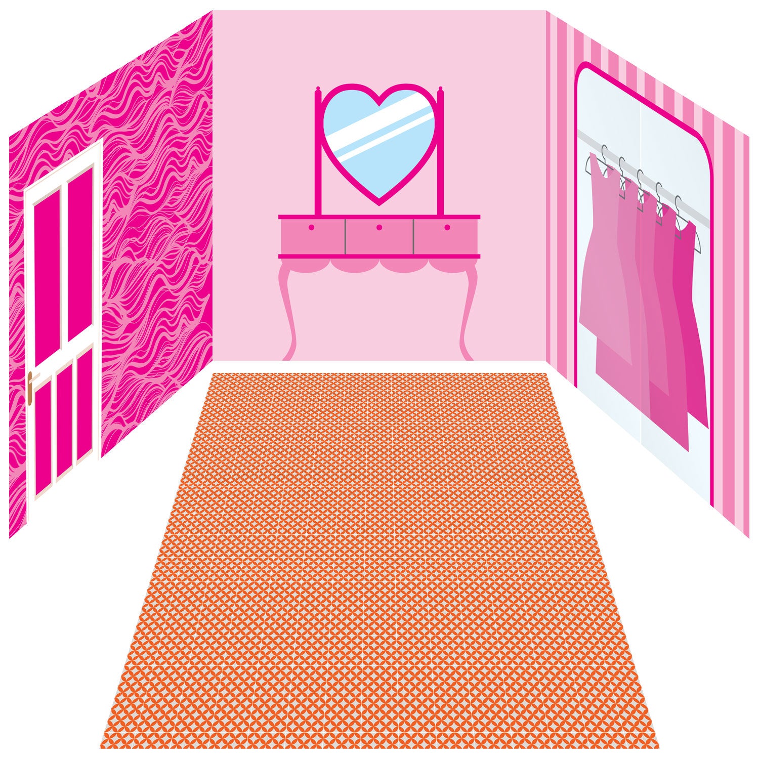 Candy Pink Dressing Room & Wizard Blue Bedroom Bundle - for Ikea® Kall ...