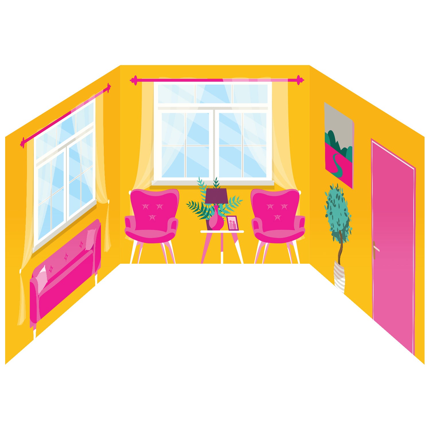 Buttercup Living Room & Bubble Gum Kitchen Sides for Ikea® Kallax ...