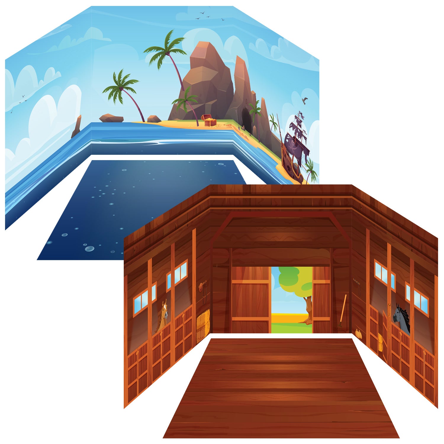 Land & Sea Imaginative Play Bundle - for Ikea® Kallax