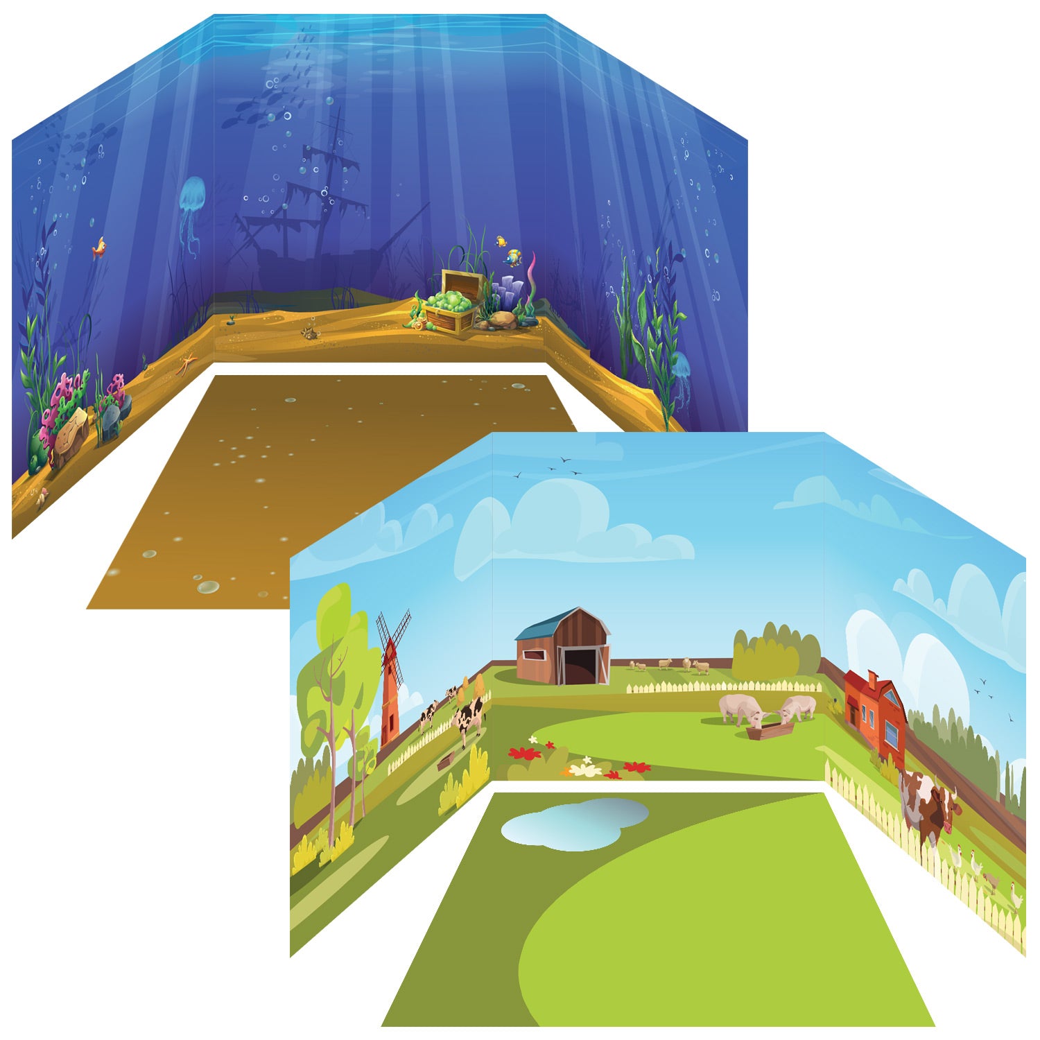 Land & Sea Imaginative Play Bundle - for Ikea® Kallax
