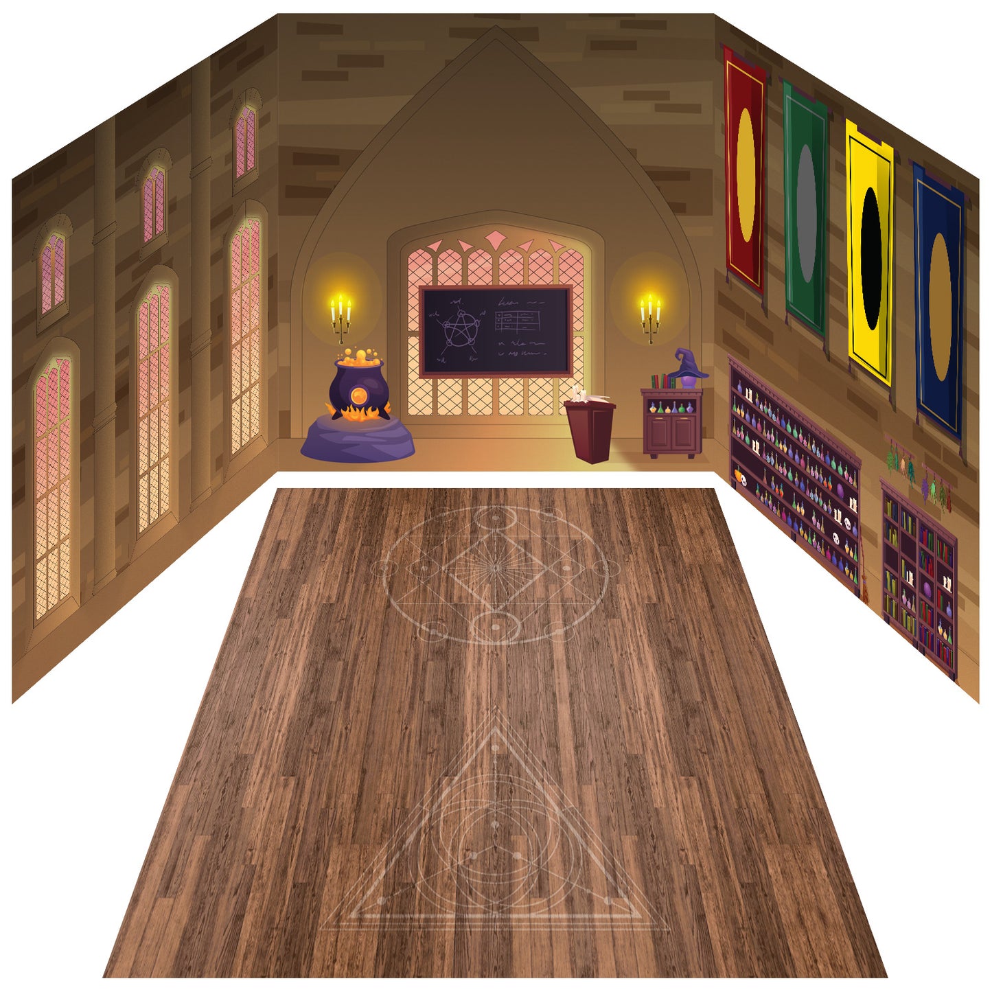 Funserts Kallax Inserts - Potions & Spells Classroom & Enchanted Hall Bundle - for Ikea® Kallax